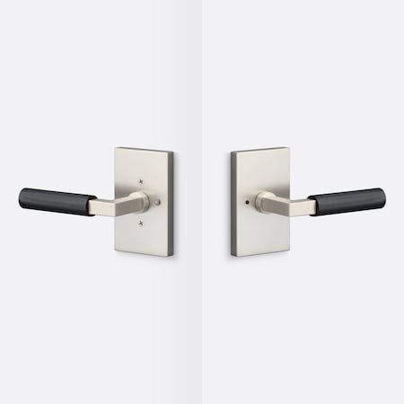 Sure-Loc Hardware Sure-Loc Hardware Levanto Privacy Rosette, Nickel, Knurled Grip in Flat Black LV102 NI GRIP-KN FBL